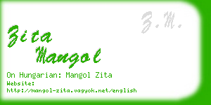 zita mangol business card